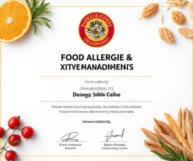 Certifikát o proškolení v oblasti alergií a intolerancí